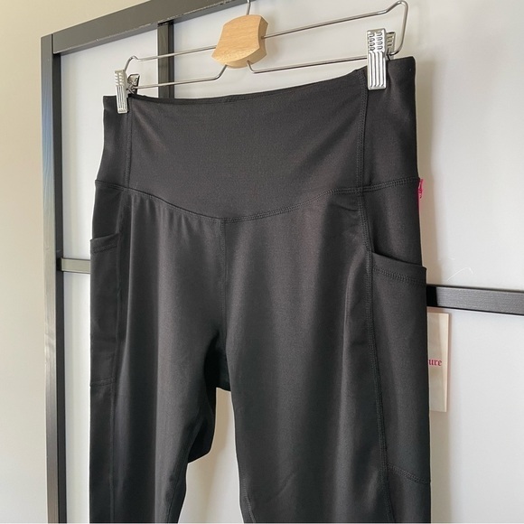 [XL] NWT Juicy Couture Sport Black Cropped Activewear Leggings Women’s Casual - Picture 6 of 13